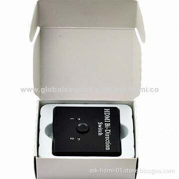 2x1 or 1x2 HDMI Bi-directional Switch, 3D & 1080P without power supply